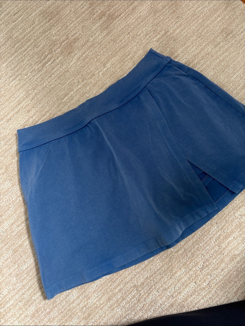 aerie blue athletic skort with front overlap